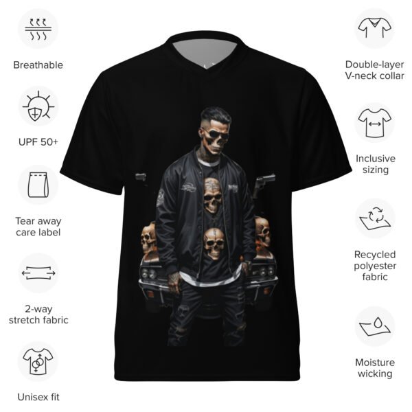 Gangsta Soldier Recycled unisex sports jersey - Image 3