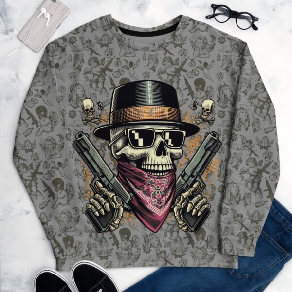 Skull Wild Wild West Unisex Sweatshirt - Image 4