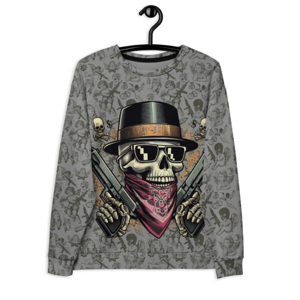Skull Wild Wild West Unisex Sweatshirt - Image 7