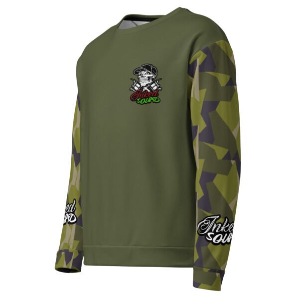 Green Camou Inked Squad Unisex Sweatshirt - Image 3